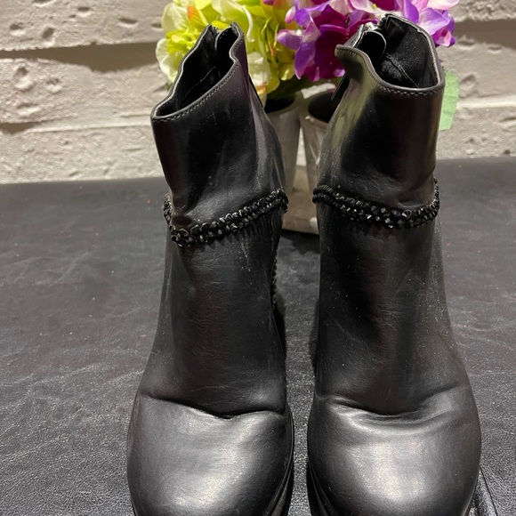 Custom Decorated Black Platform Boots 9 - Picture 13 of 13